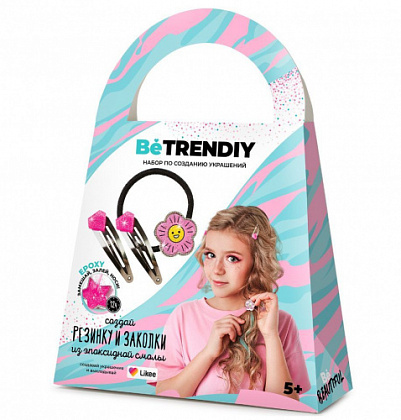Игрушка для детей старше 5 лет по изготов. фигурок модели "Be TrenDIY", создай украшения из эпоксидн